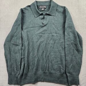 Vintage Christian Lacroix Sweater Womens XL Green Merino Wool Old Money
